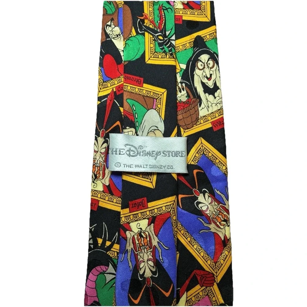 Disney Villains Silk Tie Vintage 100% Silk Made In Korea The Disney Store Rare